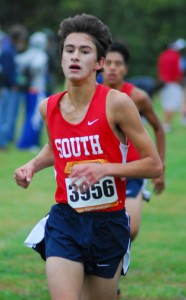 Noah Vermette running in a race
