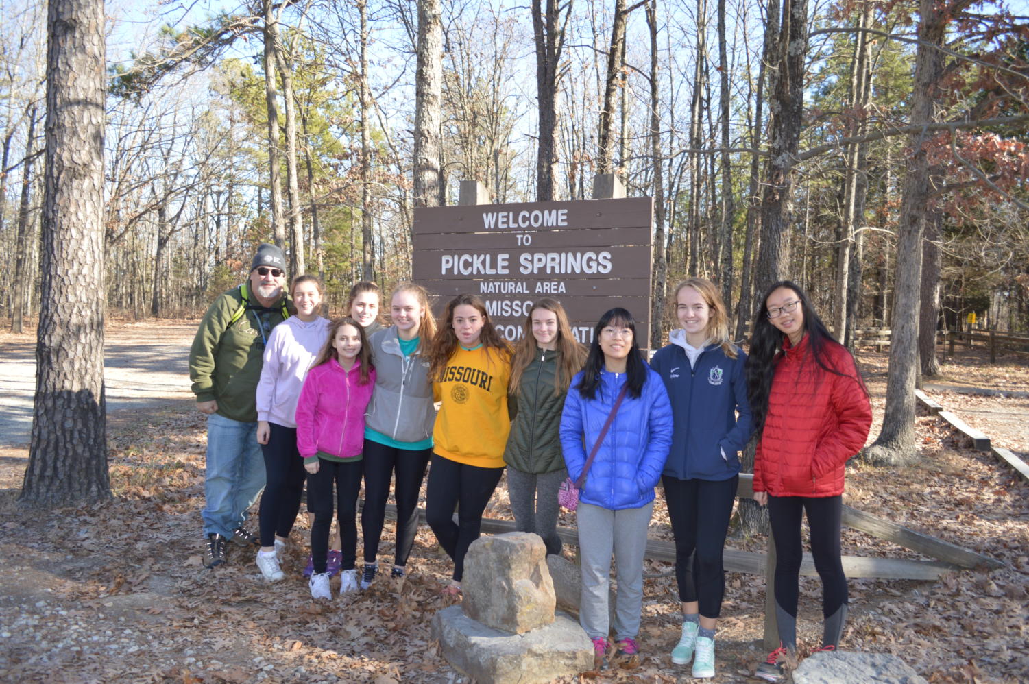 Members of the Outdoor Adventure Club take a picture at one of their outings.