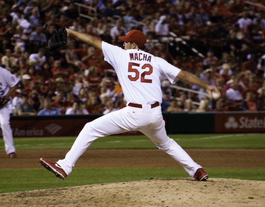 Michael Wacha pitches in a game last season. The Cardinals expect Wacha to be a number 2 or 3 starter this season.