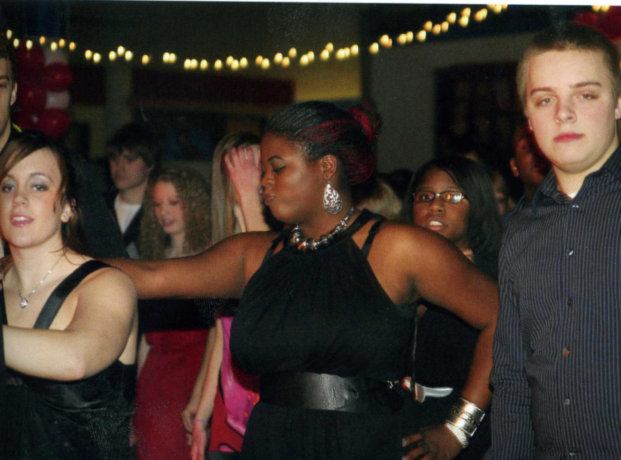 Senior Taylor Ingram shows off her dance moves at the 2009 winter dance. This years dance has been canceled due to lack of interest. 