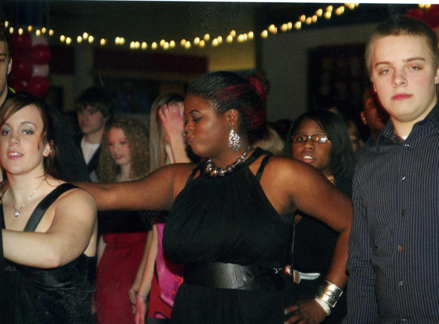 Senior Taylor Ingram shows off her dance moves at the 2009 winter dance. This year's dance has been canceled due to lack of interest.