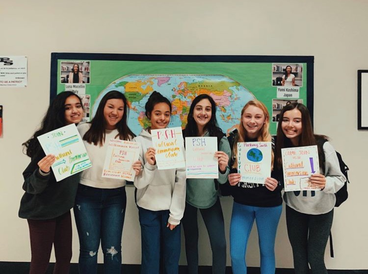 Cultural Immersion Club members Nooriya Chishti, Jayden Radatke, Rosy Rojas, Jenna Prince, Mia Hackworth, Elizabeth Simpson.