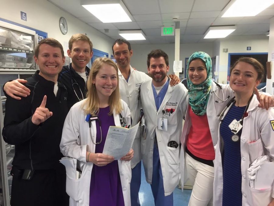 2007 graduate Mariam Nawas (second from right) and her colleagues. 