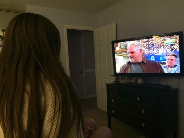 Junior Sienna Breen watches an old episode of  her favorite show, CSI, because no new episodes are being made due to the actors strike.