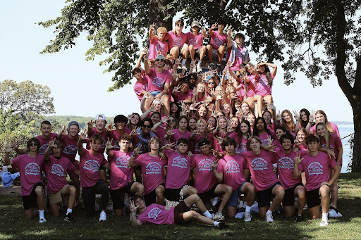 South students who attended Young Life camp this summer pose for a picture.