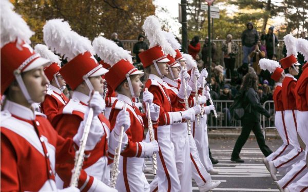 Senior Haley Parks marches with the other members of the honor band at the Macys Thanksgiving Day Parade in New York City.