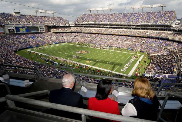 M&T Bank Stadium, home of the Baltimore Ravens.