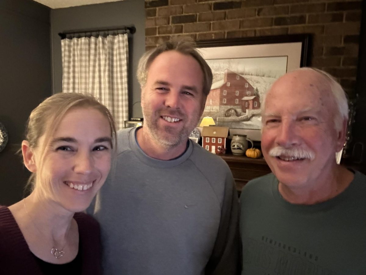 South math teacher Allison MacDonald takes a picture with her brother and father, who are both math teachers. Photo courtesy of Allison MacDonald.