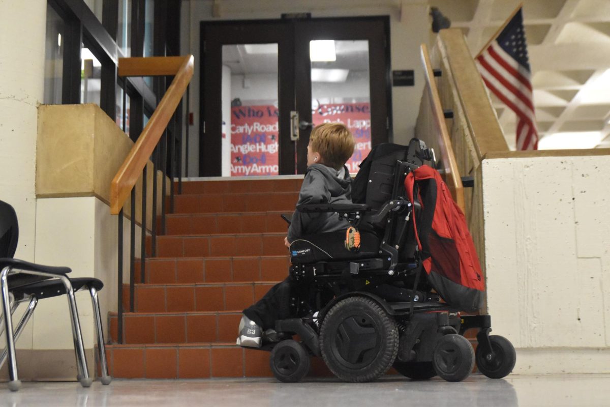 Junior Myles Shafer cannot access the Counseling Loft. If he wants to meet with his counselor, he has to make a separate appointment and Mr. Lappin has to meet him in the Upper Commons. 