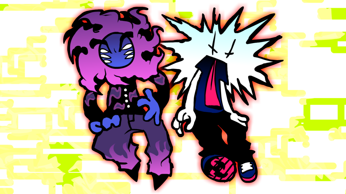 Two characters in the comic book "Indigo," drawn by Gideon Mehari
