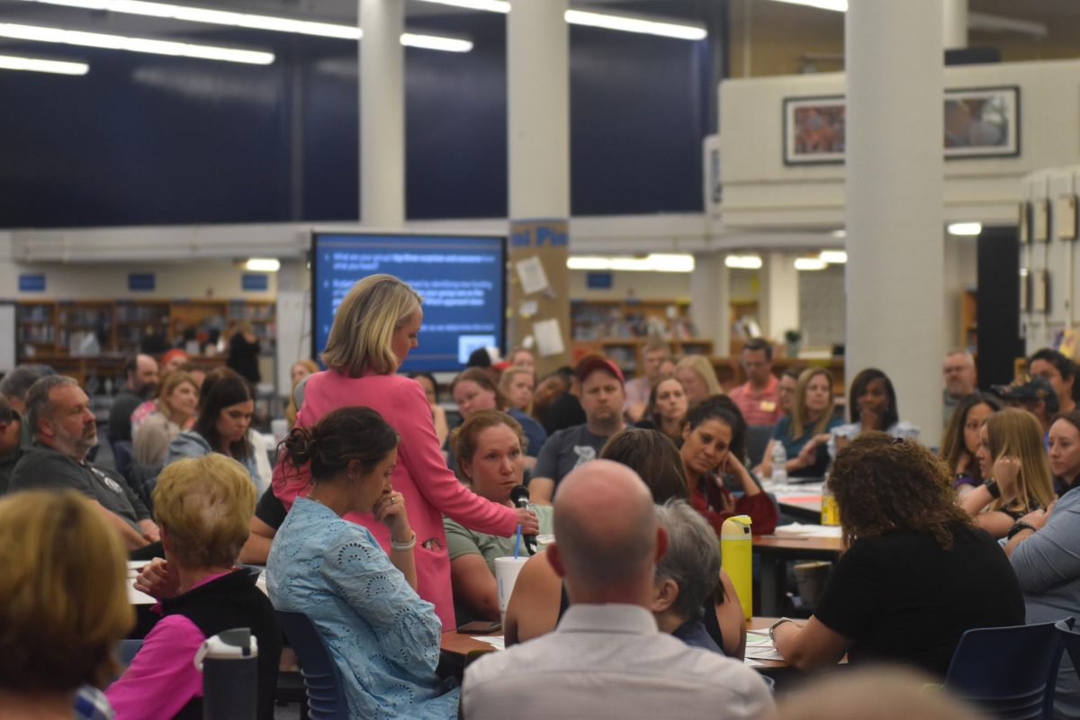 Community members provide their input at the community conversation meeting at Parkway South